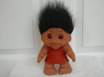 Dam Troll Orange outfit and black hair