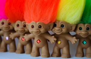 Troll Dolls with Jewels in the navel